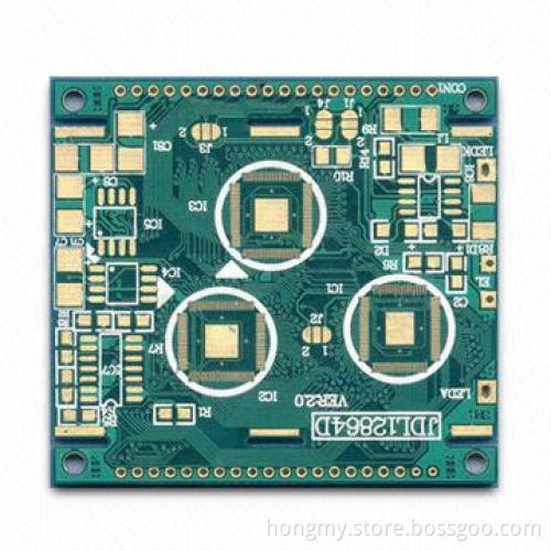 4-layer PCB with Immersion Gold Surface Finish and Green Soldermask